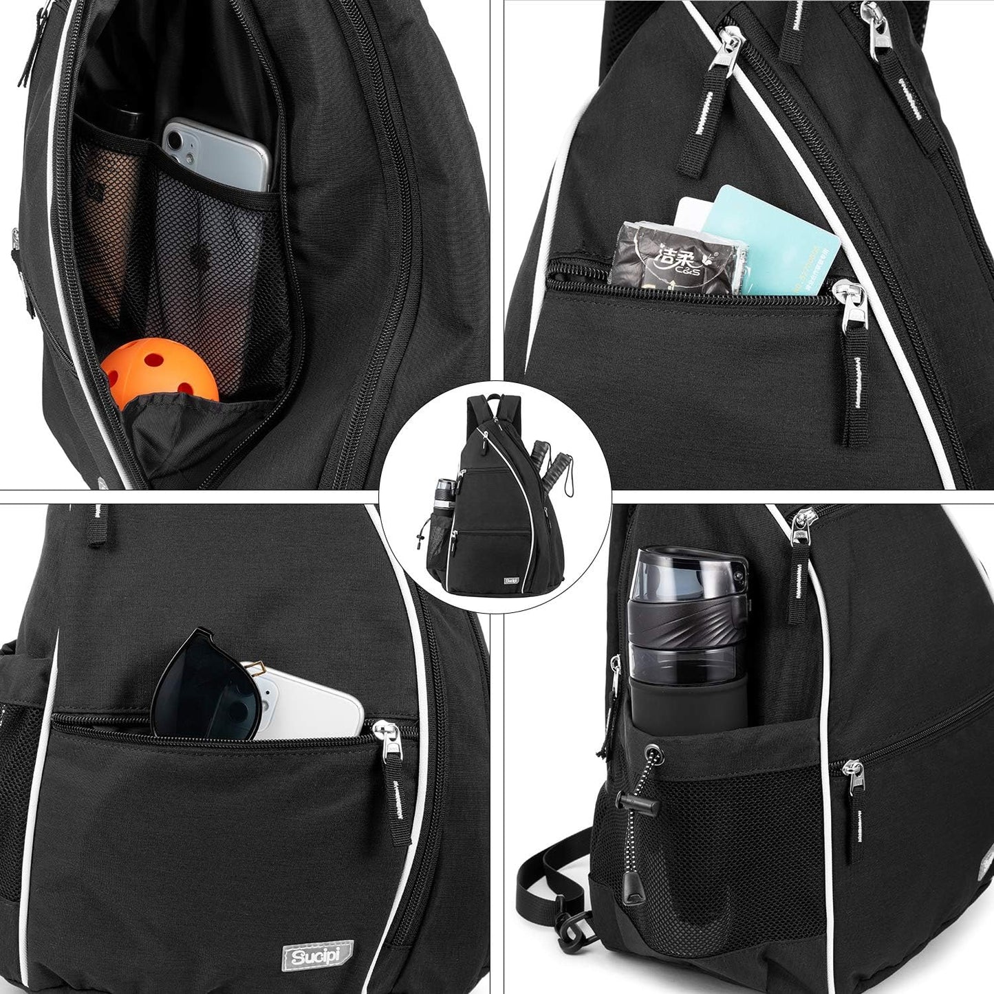 Pickleball Bag Pickleball Backpack for Women Men Pickleball Paddle Backpack Reversible Pickleball Paddle Bag Pickleball Rackets Bags for Ladies