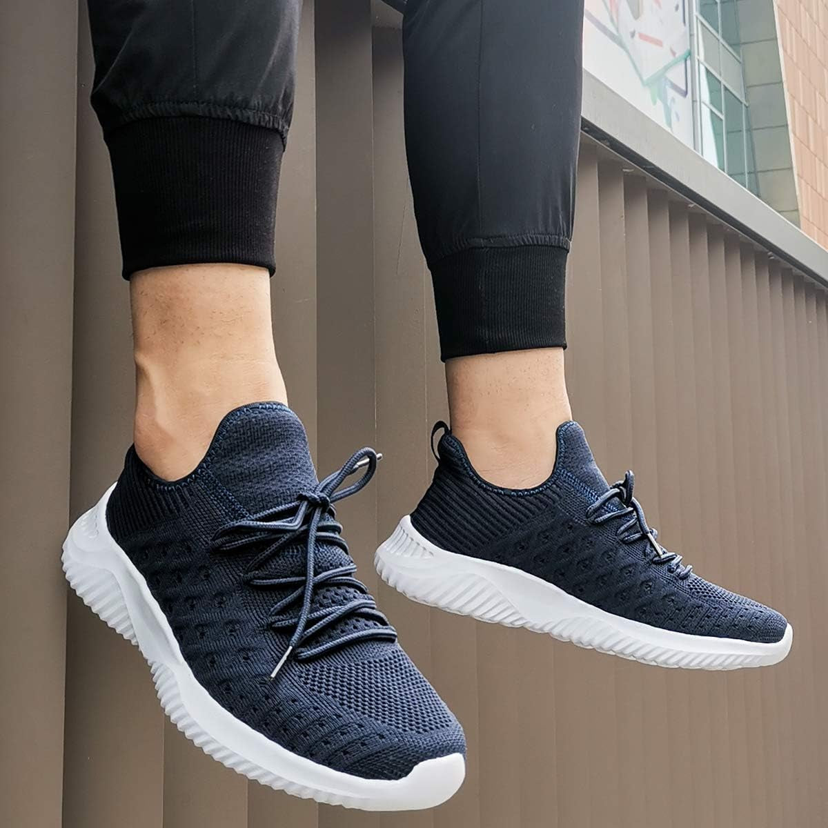 Mens Slip on Walking Shoes Lightweight Breathable Non Slip Running Shoes Comfortable Fashion Sneakers for Men