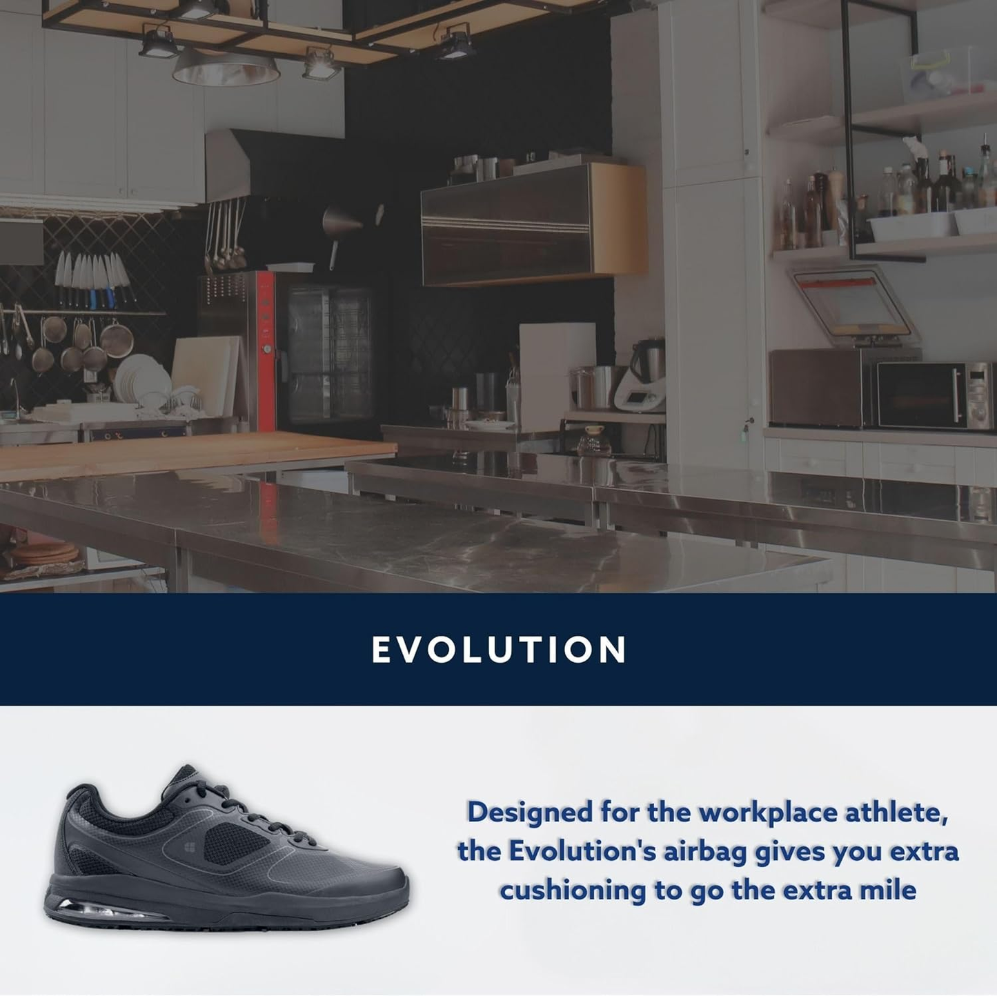 Evolution II, Men'S Slip Resistant Food Service Work Sneaker