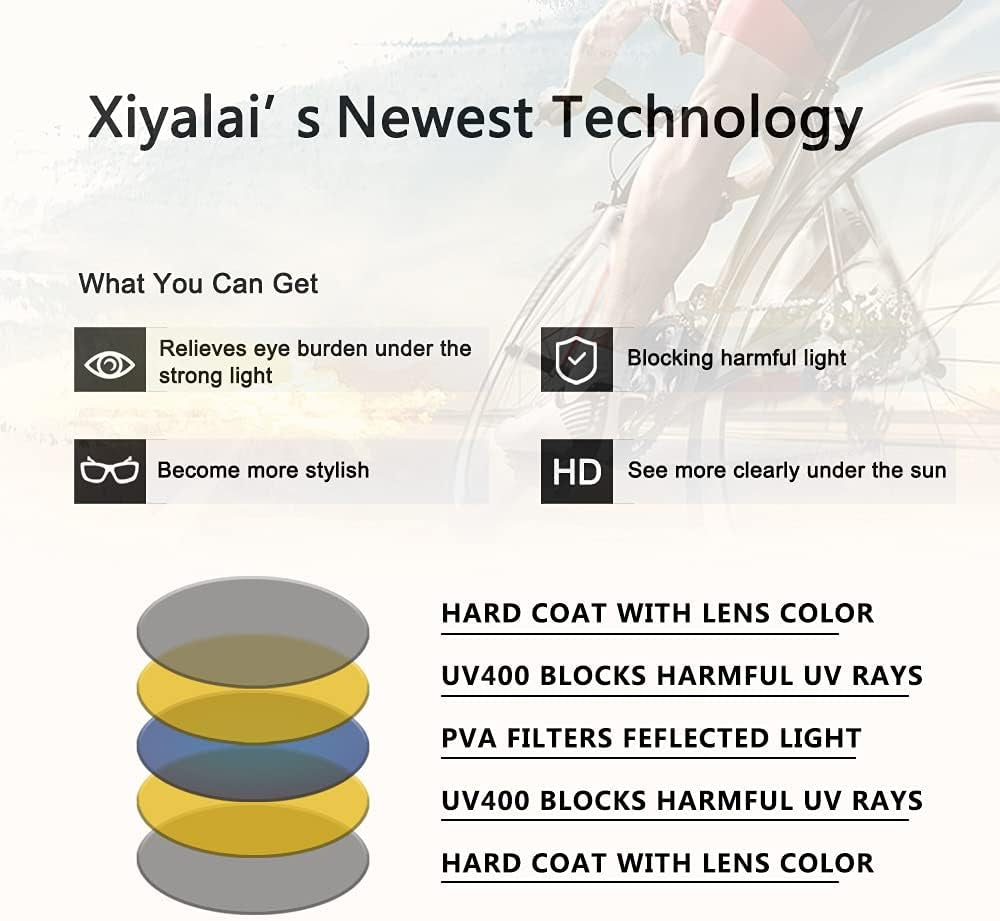 Cycling Glasses Sports Sunglasses,Polarized Glasses with 4 Interchangeable Lenses,Baseball Running Fishing Golf