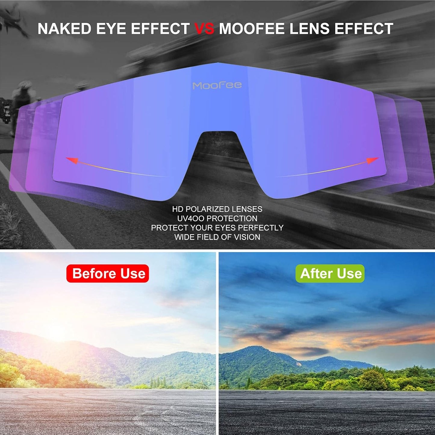 Cycling Glasses Sports Polarized Sunglasses for Men Women Riding Fishing Golf Baseball Running Glasses