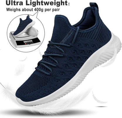 Mens Slip on Walking Shoes Lightweight Breathable Non Slip Running Shoes Comfortable Fashion Sneakers for Men