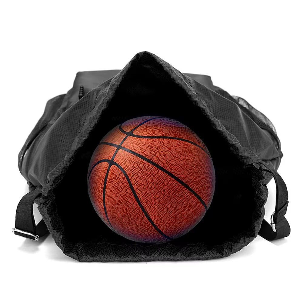 1PCS Drawstring Backpack Bag, Waterproof Draw String Back Sack with Zip Pocket, Gym Drawstring Bags Swim Bag for Men Women