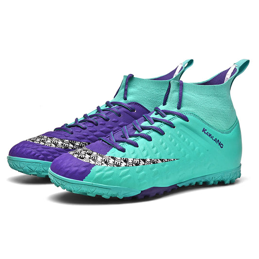 Men Soccer Cleats High-Top Football Boots Outdoor Spikes Soccer Shoes