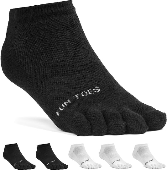 Women'S Cotton Toe Socks-Barefoot Running- Breathable- 6 Pairs Pack-Size 9-11 Lightweight