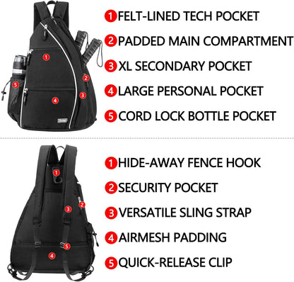 Pickleball Bag Pickleball Backpack for Women Men Pickleball Paddle Backpack Reversible Pickleball Paddle Bag Pickleball Rackets Bags for Ladies