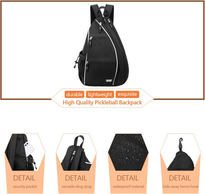 Pickleball Bag Pickleball Backpack for Women Men Pickleball Paddle Backpack Reversible Pickleball Paddle Bag Pickleball Rackets Bags for Ladies
